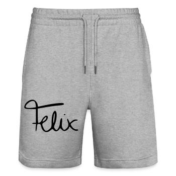 Felix - Stanley/Stella Trainer Unisex Organic Jogging Shorts - heather grey - Front - Nik (191cm) & Marisol (170cm)