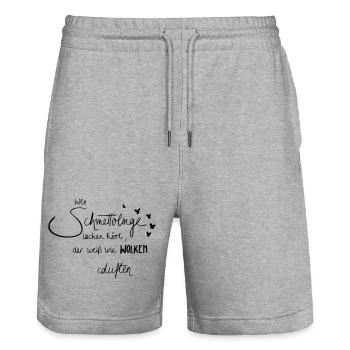 Schmetterlinge - Stanley/Stella Unisex Bio Joggingshorts Trainer  - Grau meliert - Vorne - Nik (191cm) & Marisol (170cm)