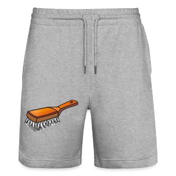 Brosh | Brush | Hairbrush - Stanley/Stella Trainer Unisex Organic Jogging Shorts - heather grey - Front - Nik (191cm) & Marisol (170cm)