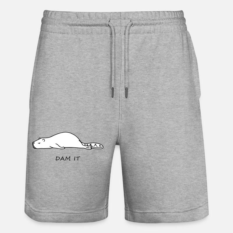 Drôle de castor - Short de jogging bio TRAINER Stanley/Stella unisexe - gris chiné