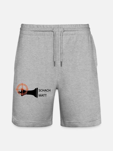 Schachmatt - Stanley/Stella Unisex Bio Joggingshorts Trainer - Grau meliert