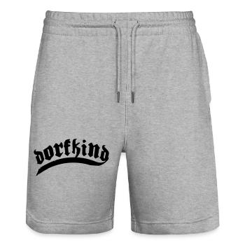 dorfkind dorf dorfi stolz stadt dorf beliebt - Stanley/Stella Unisex Bio Joggingshorts Trainer  - Grau meliert - Vorne - Nik (191cm) & Marisol (170cm)