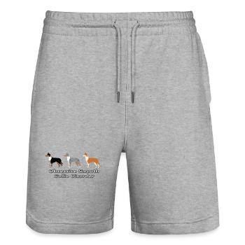 Obsessive Smooth Collie Disorder - Stanley/Stella Unisex Bio Joggingshorts Trainer  - Grau meliert - Vorne - Nik (191cm) & Marisol (170cm)