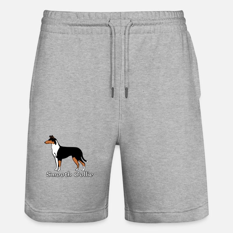 Smooth Collie tricolour - Short de jogging bio TRAINER Stanley/Stella unisexe - gris chiné