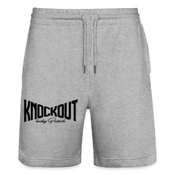 knockout lucky punch autocollant autocollant hooligan - Short de jogging bio TRAINER Stanley/Stella unisexe - gris chiné - Devant - Nik (191cm) & Marisol (170cm)