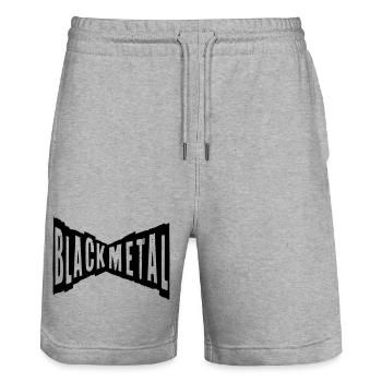 blackmetal hard rock gitarre bangen rockn roll - Stanley/Stella Unisex Bio Joggingshorts Trainer  - Grau meliert - Vorne - Nik (191cm) & Marisol (170cm)