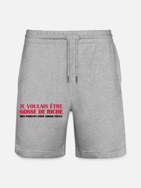 Gosse de riche - Short de jogging bio TRAINER Stanley/Stella unisexe - gris chiné