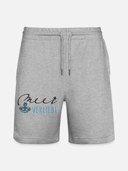 La mer amoureuse - Short de jogging bio TRAINER Stanley/Stella unisexe - gris chiné