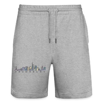 Frankfurt Skyline Marathon - Stanley/Stella Unisex Bio Joggingshorts Trainer  - Grau meliert - Vorne - Nik (191cm) & Marisol (170cm)