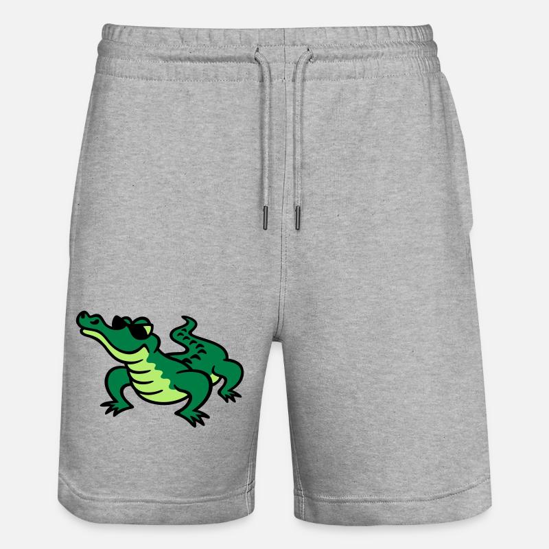 Cool Croc - Stanley/Stella Unisex Bio Joggingshorts Trainer  - Grau meliert