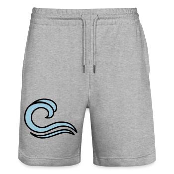 Wellen - Stanley/Stella Unisex Bio Joggingshorts Trainer  - Grau meliert - Vorne - Nik (191cm) & Marisol (170cm)