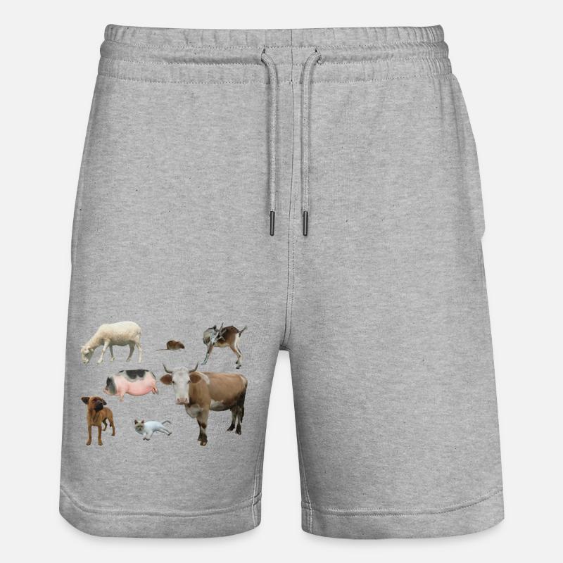 Ferme - Short de jogging bio TRAINER Stanley/Stella unisexe - gris chiné