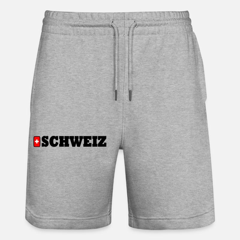 La Suisse - Short de jogging bio TRAINER Stanley/Stella unisexe - gris chiné