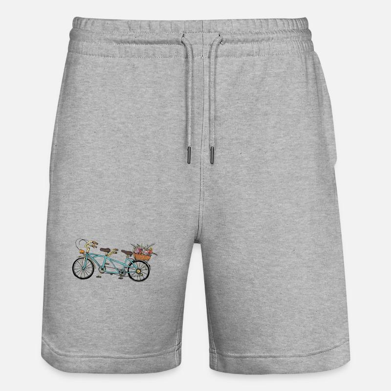 Blumen Tandem - Stanley/Stella Unisex Bio Joggingshorts Trainer  - Grau meliert