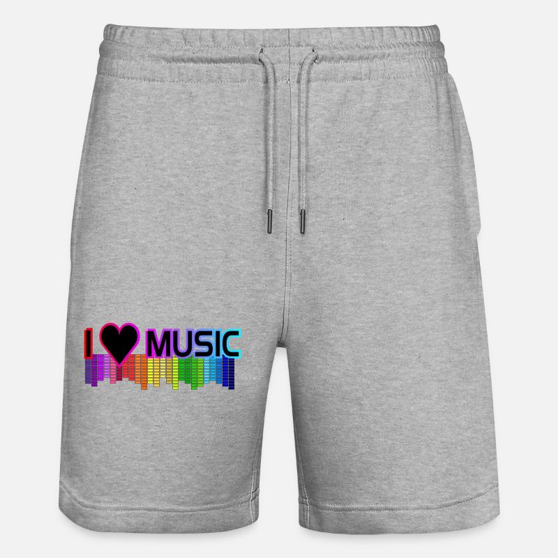 J'aime la musique - Short de jogging bio TRAINER Stanley/Stella unisexe - gris chiné