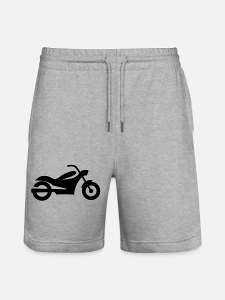 motorcycle - Stanley/Stella Trainer Unisex Organic Jogging Shorts - heather grey