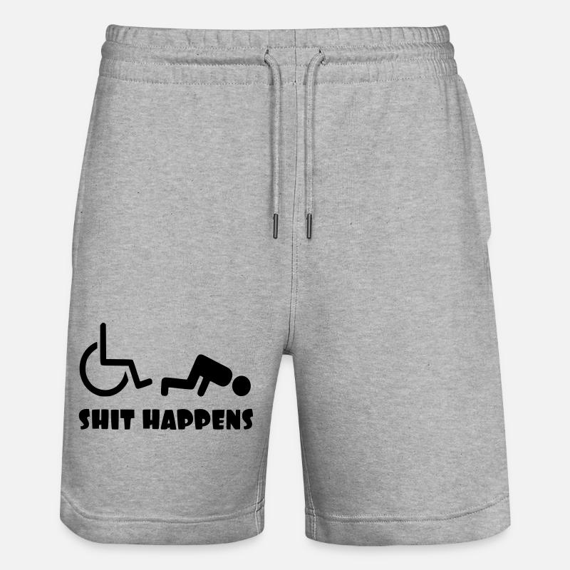 Manchmal wird es in Ihrem Rollstuhl schlimmer # - Stanley/Stella Unisex Bio Joggingshorts Trainer  - Grau meliert