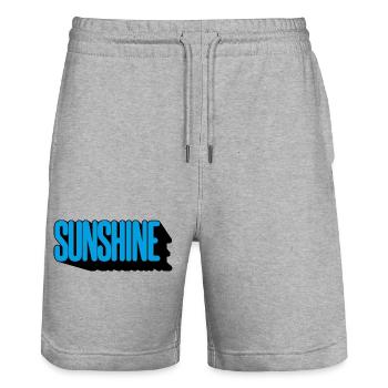 Sunshine - Short de jogging bio TRAINER Stanley/Stella unisexe - gris chiné - Devant - Nik (191cm) & Marisol (170cm)