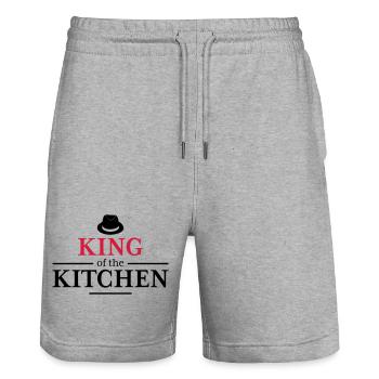 King of the Kitchen - Stanley/Stella Unisex Bio Joggingshorts Trainer  - Grau meliert - Vorne - Nik (191cm) & Marisol (170cm)