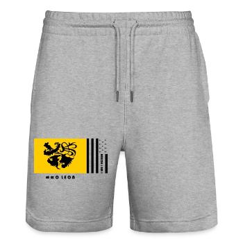 Brittany - Coat of arms Pays de Léon - Stanley/Stella Trainer Unisex Organic Jogging Shorts - heather grey - Front - Nik (191cm) & Marisol (170cm)