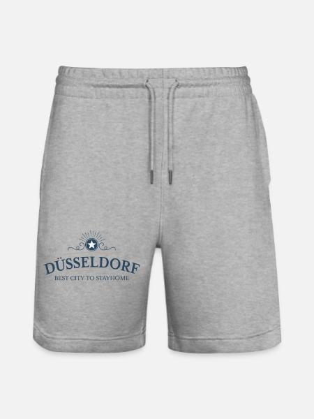 Dusseldorf - Stanley/Stella Trainer Unisex Organic Jogging Shorts - heather grey