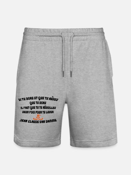 rever de dormir - Short de jogging bio TRAINER Stanley/Stella unisexe - gris chiné