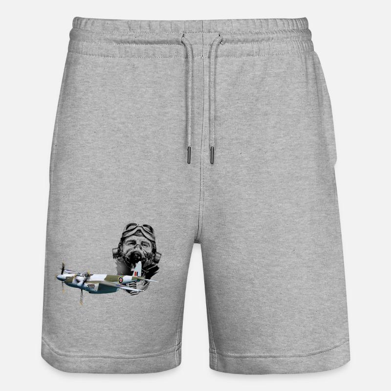 Pilot Mosquito - Stanley/Stella Unisex Bio Joggingshorts Trainer  - Grau meliert