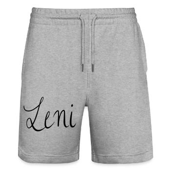 Leni - Short de jogging bio TRAINER Stanley/Stella unisexe - gris chiné - Devant - Nik (191cm) & Marisol (170cm)