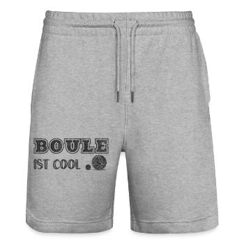 Boule ist cool Spiel Petanque Boules Boulekugel - Stanley/Stella Unisex Bio Joggingshorts Trainer  - Grau meliert - Vorne - Nik (191cm) & Marisol (170cm)