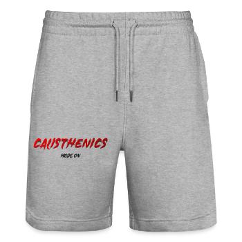 Calisthenics Mode On – Fitness Style - Stanley/Stella Unisex Bio Joggingshorts Trainer  - Grau meliert - Vorne - Nik (191cm) & Marisol (170cm)