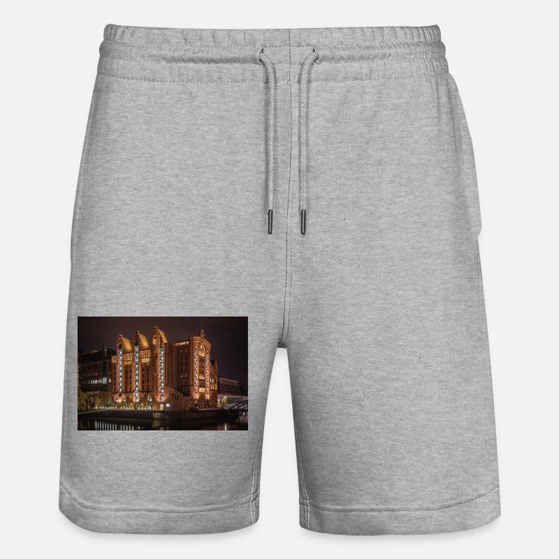 Musée maritime Hamburger Speicherstadt Hambourg - Short de jogging bio TRAINER Stanley/Stella unisexe - gris chiné