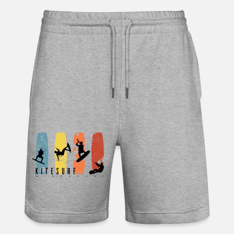 KITESURF - Short de jogging bio TRAINER Stanley/Stella unisexe - gris chiné