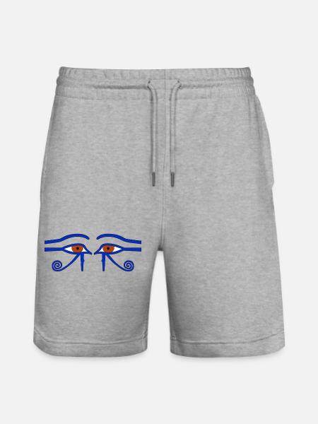 Skyddsamulett. Också: Horus öga. "Det Heliga Ögat" - Ekologiska joggingshorts Trainer unisex från Stanley/Stella - gråmelerad