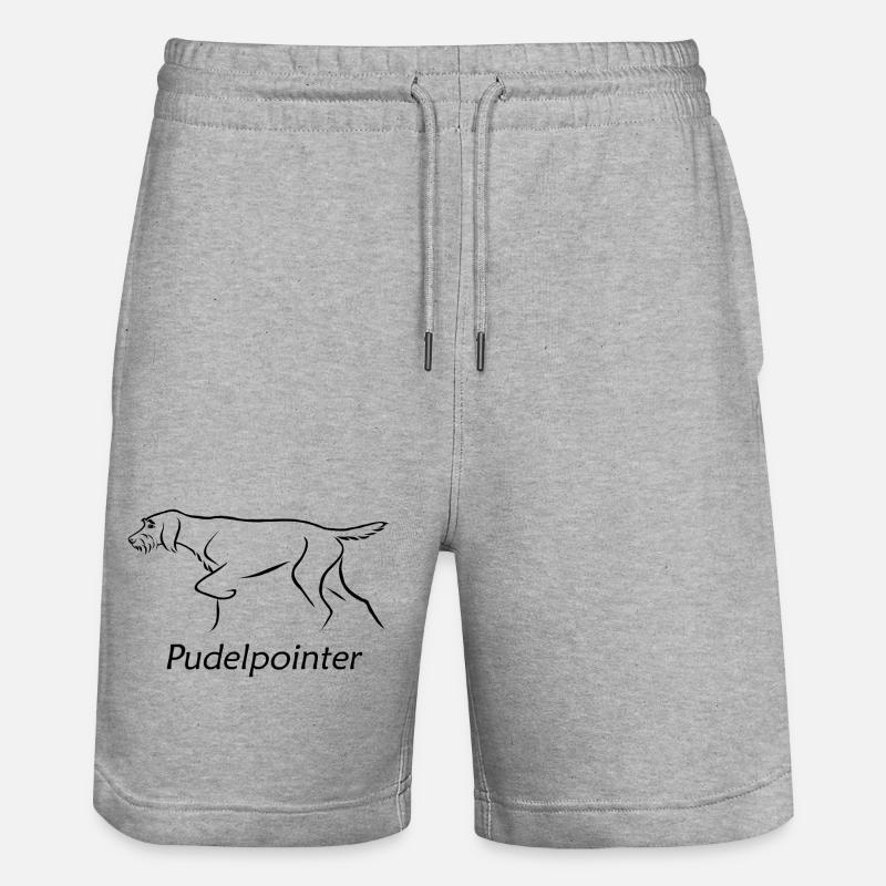 Pudelpointer - Stanley/Stella Unisex Bio Joggingshorts Trainer  - Grau meliert