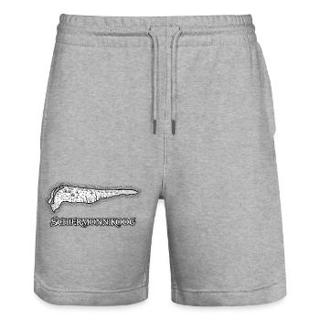 Schiermonnikoog | Antike Landkarte | Schatzkarte - Stanley/Stella Unisex Bio Joggingshorts Trainer  - Grau meliert - Vorne - Nik (191cm) & Marisol (170cm)