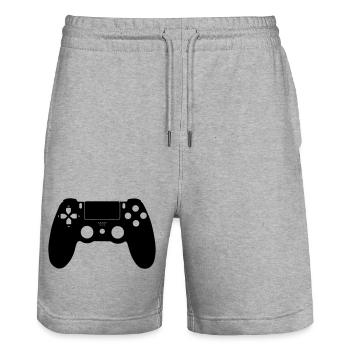 Controller Gamer - Stanley/Stella Unisex Bio Joggingshorts Trainer  - Grau meliert - Vorne - Nik (191cm) & Marisol (170cm)
