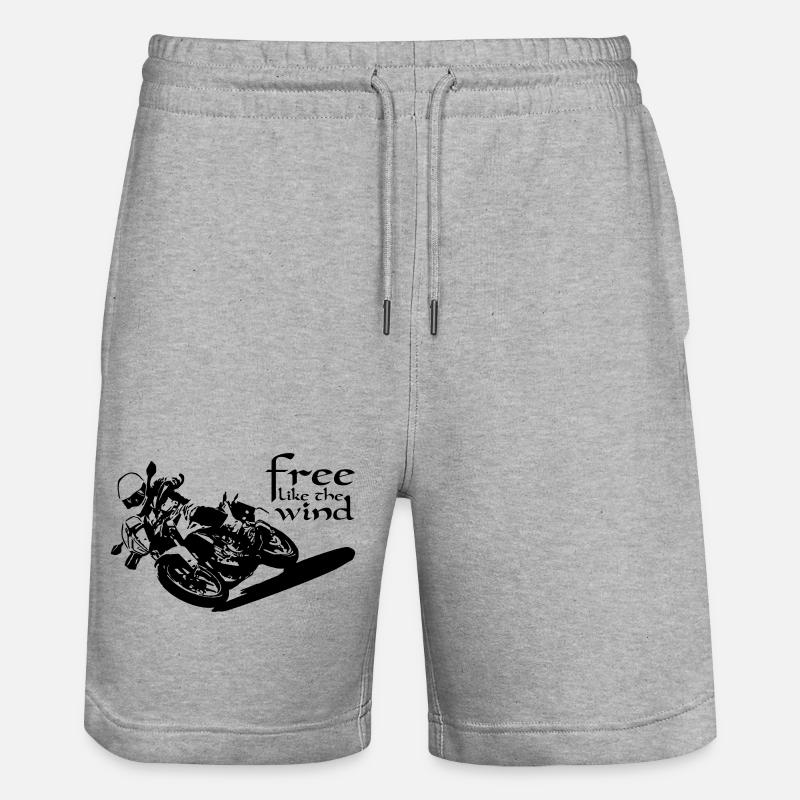 Biker Free - Stanley/Stella Unisex Bio Joggingshorts Trainer  - Grau meliert