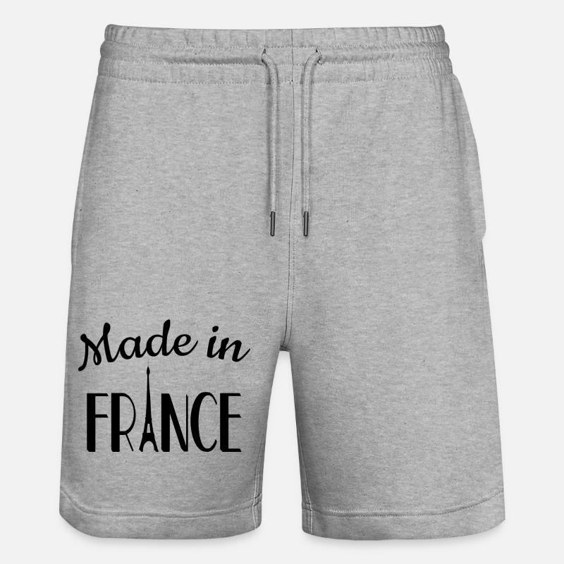 Hergestellt in Frankreich - Stanley/Stella Unisex Bio Joggingshorts Trainer  - Grau meliert