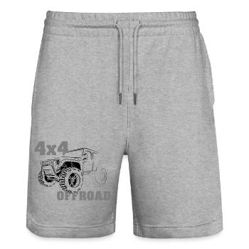 Tout-terrain Camion 4x4 Tout-terrain Grosses voitures tout-terrain - Short de jogging bio TRAINER Stanley/Stella unisexe - gris chiné - Devant - Nik (191cm) & Marisol (170cm)