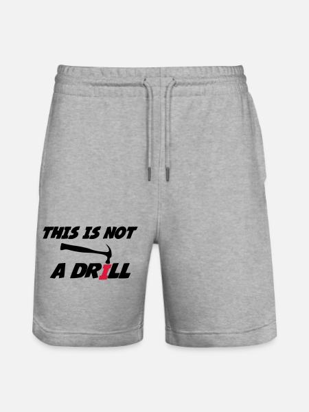 This is not a drill 🔨 - Short de jogging bio TRAINER Stanley/Stella unisexe - gris chiné
