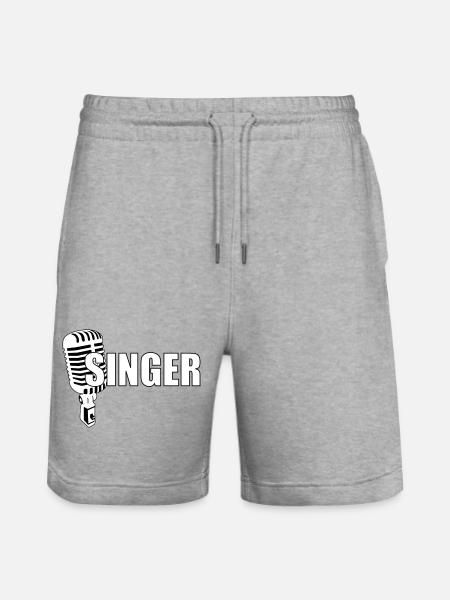 Singer - Music - Stanley/Stella Trainer Unisex Organic Jogging Shorts - heather grey