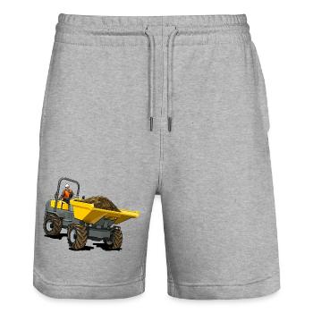 Dumper, Vorderkipper - Stanley/Stella Unisex Bio Joggingshorts Trainer  - Grau meliert - Vorne - Nik (191cm) & Marisol (170cm)