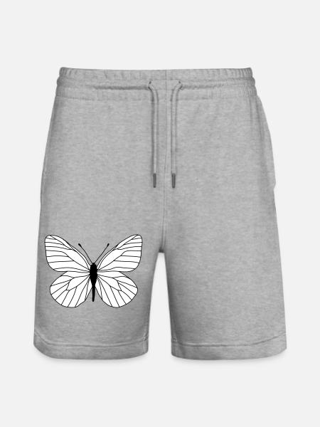 Papillon blanc - Short de jogging bio TRAINER Stanley/Stella unisexe - gris chiné