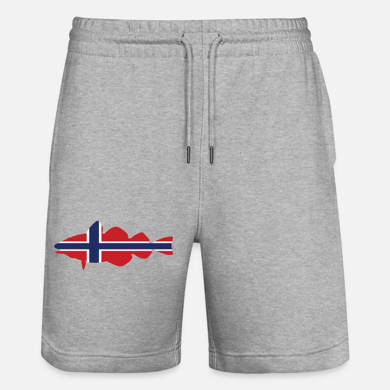 Cod Norway - Stanley/Stella Trainer Unisex Organic Jogging Shorts - heather grey