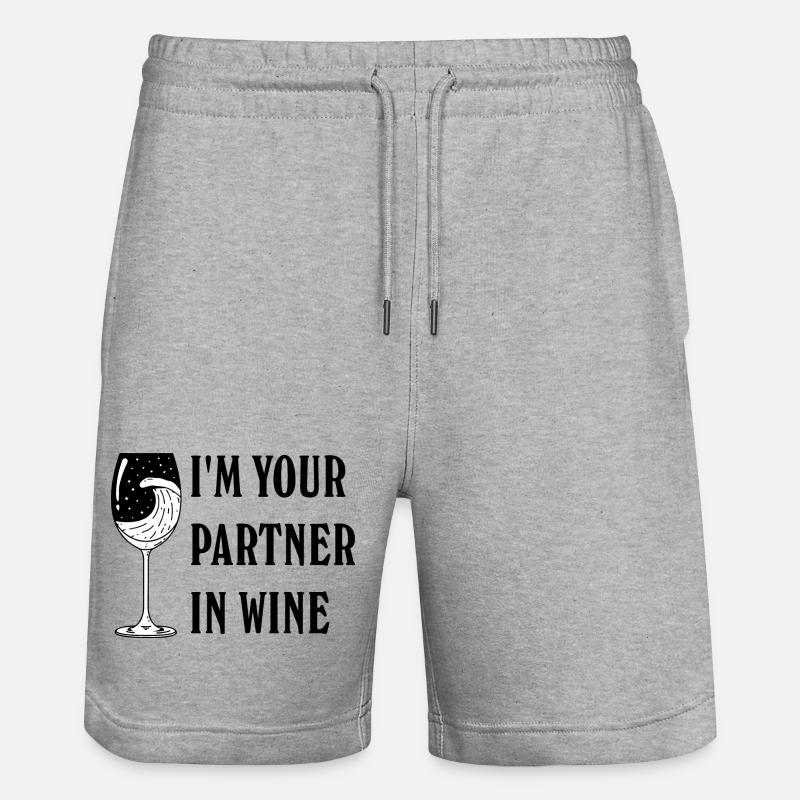 Sternenhimmel mit Glasdesign - Stanley/Stella Unisex Bio Joggingshorts Trainer  - Grau meliert