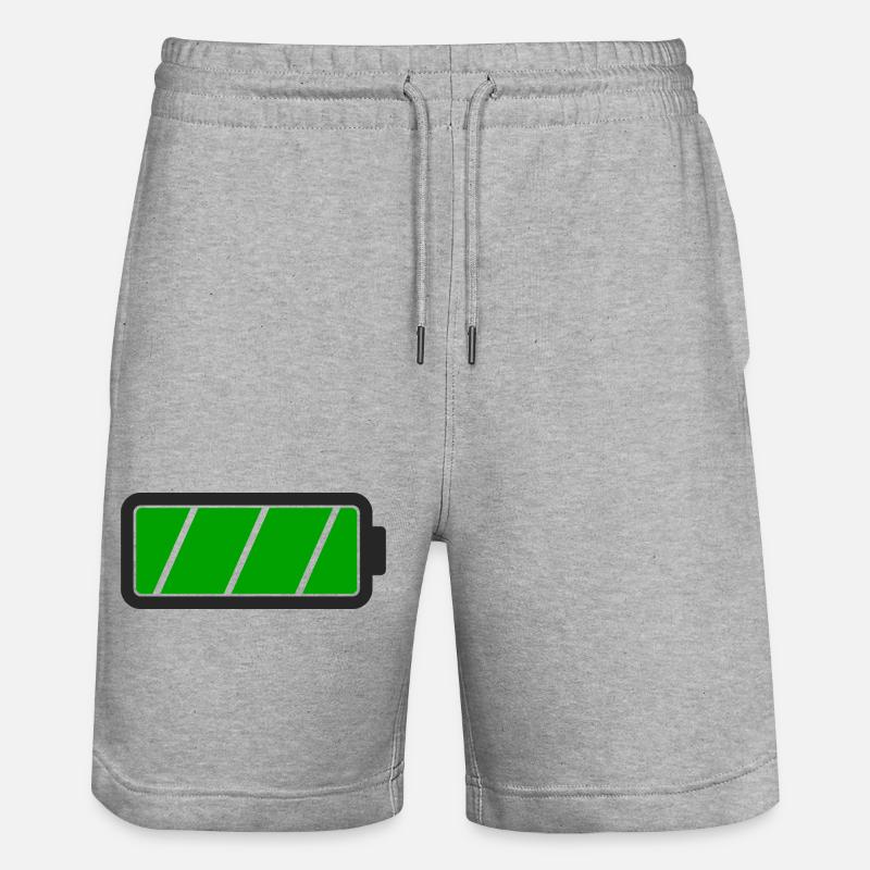 Batterie voll - Stanley/Stella Unisex Bio Joggingshorts Trainer  - Grau meliert
