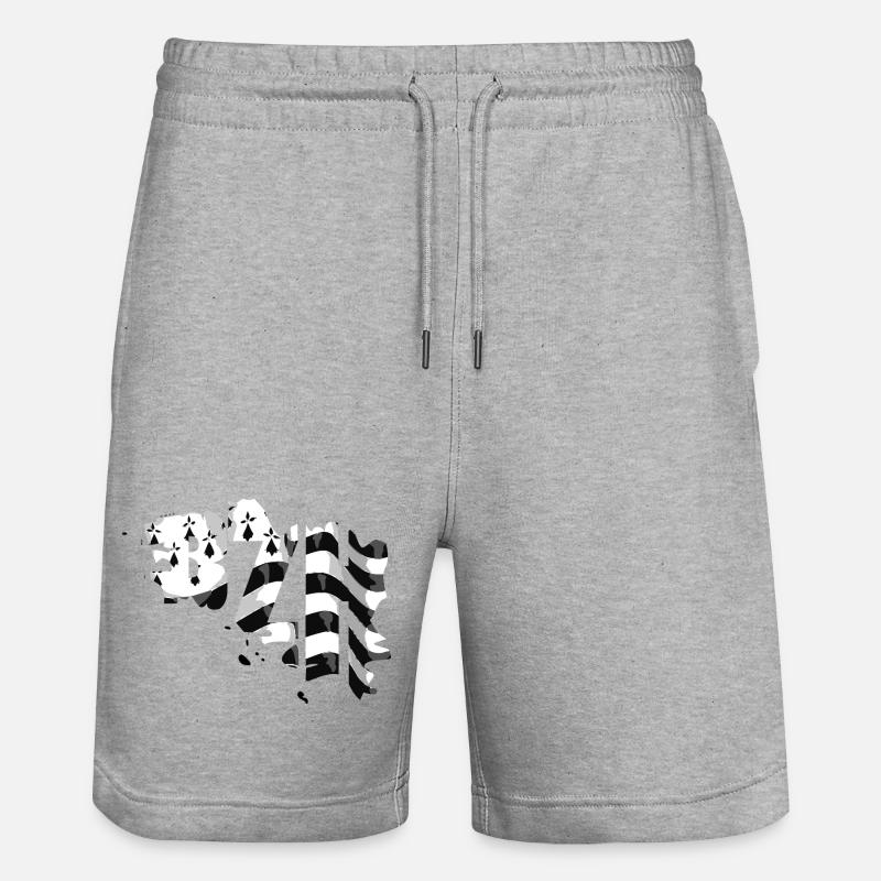 BZH - Short de jogging bio TRAINER Stanley/Stella unisexe - gris chiné