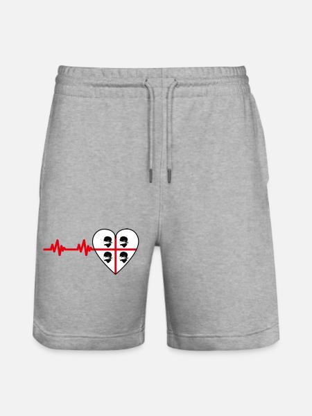 4 Mori Masked Pulse - Stanley/Stella Trainer Unisex Organic Jogging Shorts - heather grey