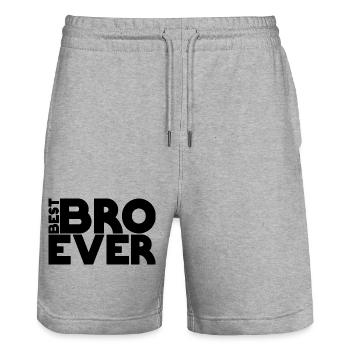best BRO ever - Stanley/Stella Unisex Bio Joggingshorts Trainer  - Grau meliert - Vorne - Nik (191cm) & Marisol (170cm)