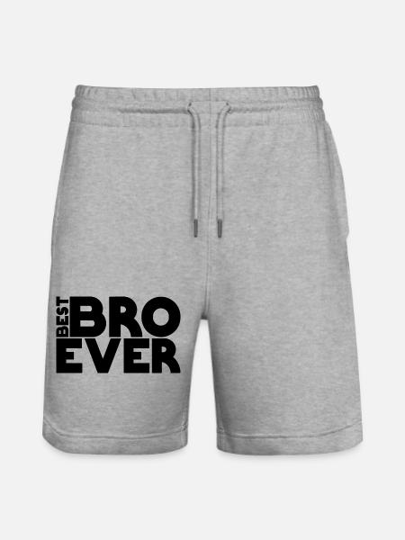 best BRO ever - Stanley/Stella Trainer Unisex Organic Jogging Shorts - heather grey